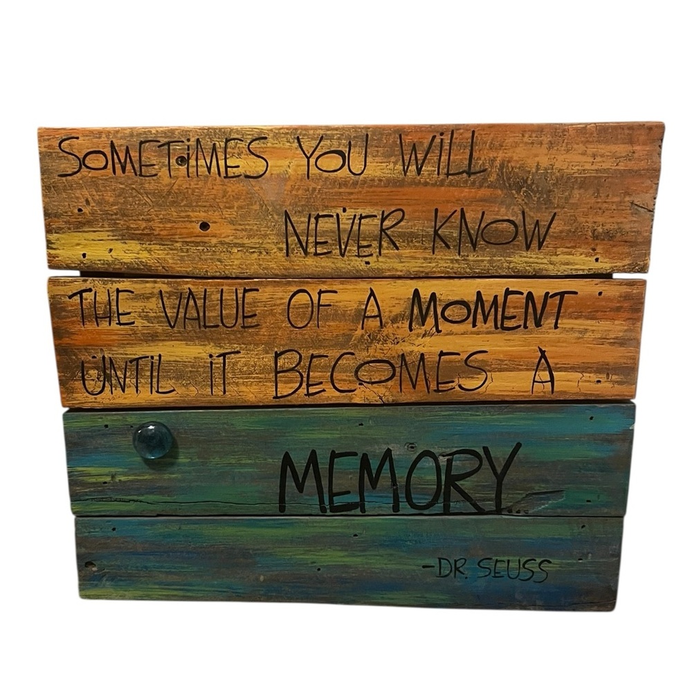 Colorful Wooden Quote Sign